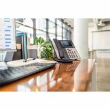 Poly Edge E550 IP Phone - Corded - Corded/Cordless - Bluetooth, Wi-Fi, NFC - 3 Multiple Conferencing - Desktop, Wall Mountable - White, Midnight Blue — 82M91AA