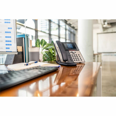 Poly Edge E550 IP Phone - Corded - Corded/Cordless - Bluetooth, Wi-Fi, NFC - 3 Multiple Conferencing - Desktop, Wall Mountable - White, Midnight Blue — 82M91AA
