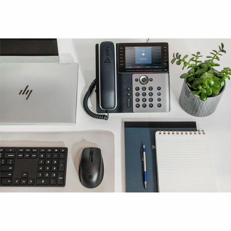 Poly Edge E550 IP Phone - Corded - Corded/Cordless - Bluetooth, Wi-Fi, NFC - 3 Multiple Conferencing - Desktop, Wall Mountable - White, Midnight Blue — 82M91AA