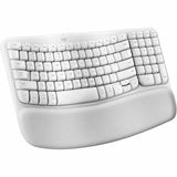 Logitech Wave Keys for Mac, Wireless Ergonomic Keyboard with Cushioned Palm Rest, Comfortable Natural Typing, Bluetooth Keyboard, Easy-Switch, Optimized for Mac, Apple, iPad, Off-white — 920-012402