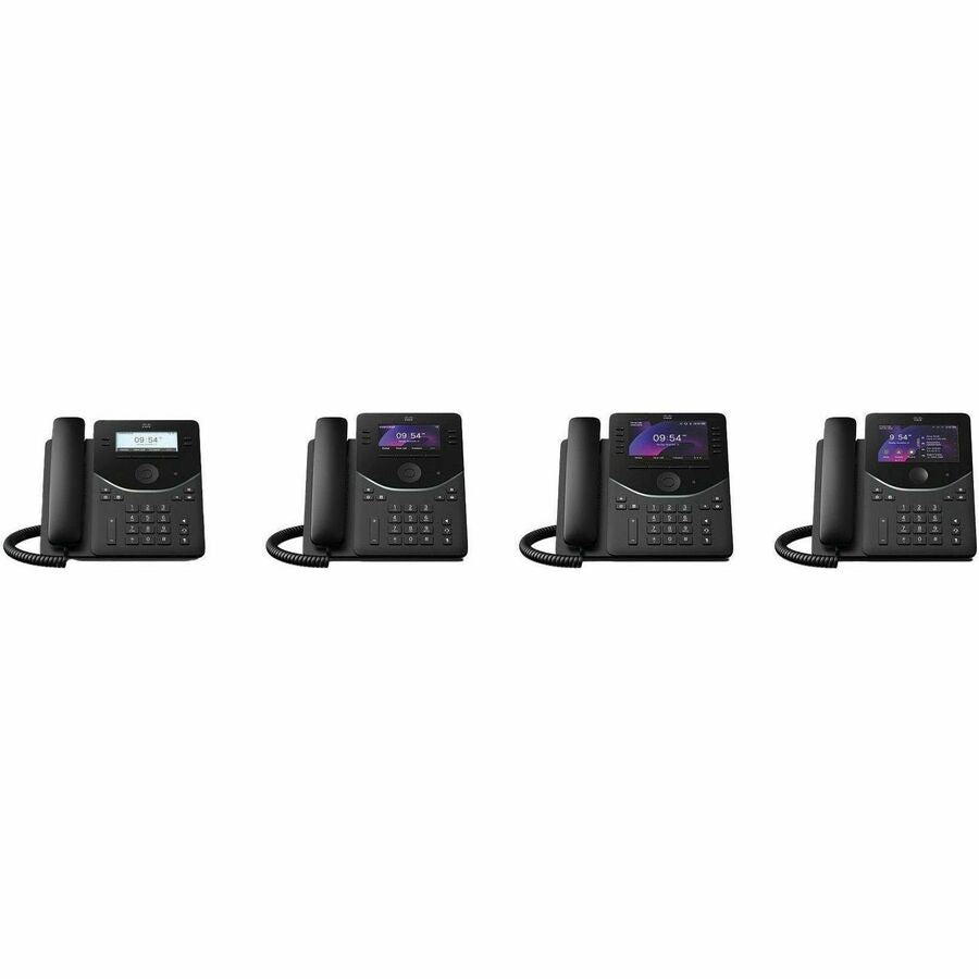 Cisco 9861 IP Phone - Corded - Corded/Cordless - Bluetooth, Wi-Fi - Desktop, Wall Mountable - Carbon Black — DP-9861-K9=