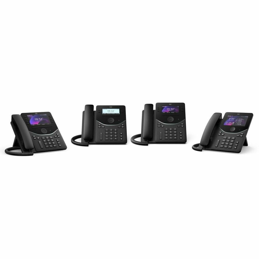 Cisco 9861 IP Phone - Corded - Corded/Cordless - Bluetooth, Wi-Fi - Desktop, Wall Mountable - Carbon Black — DP-9861-K9=