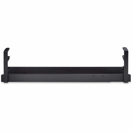 StarTech.com Under Desk Cable Management Tray, Length Adjustable, Clamp-On Installation, No Drilling Required, Black — CALB-DESK-CABLE-TRAY
