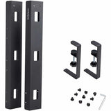 StarTech.com Under Desk Cable Management Tray, Length Adjustable, Clamp-On Installation, No Drilling Required, Black — CALB-DESK-CABLE-TRAY