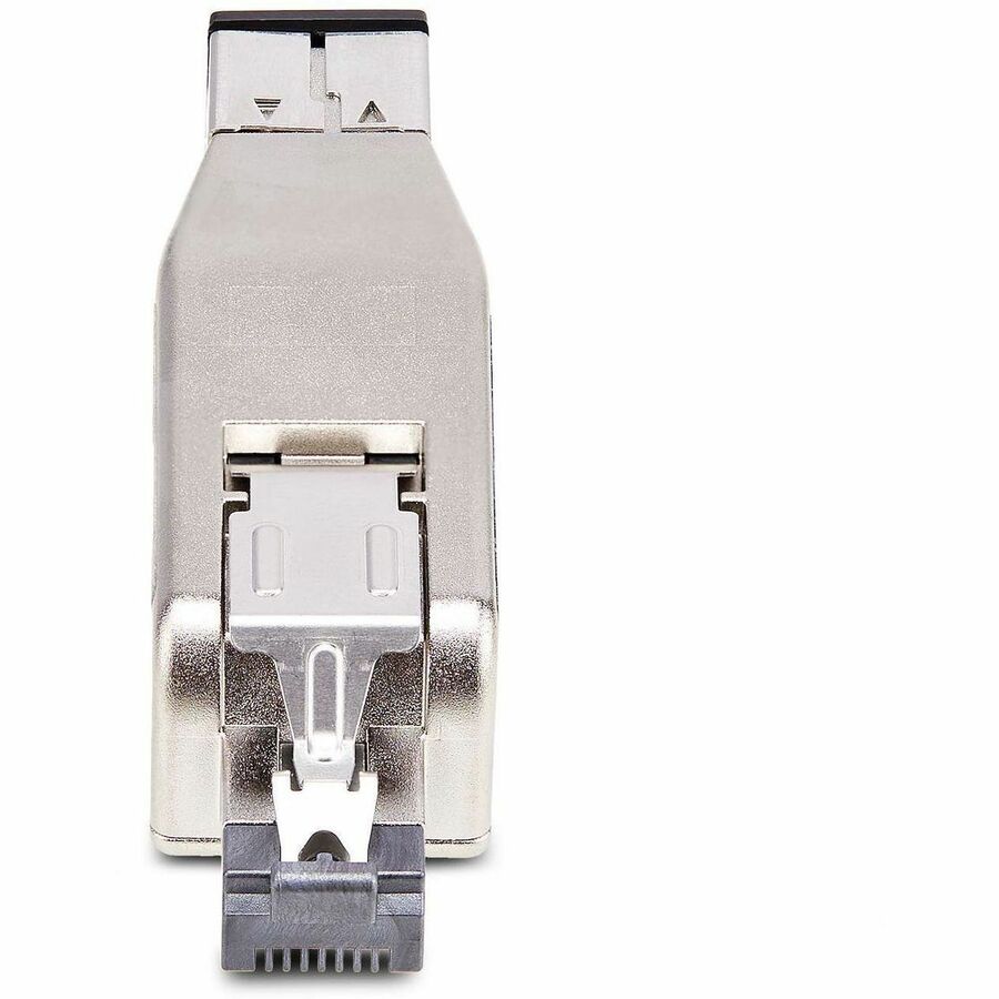StarTech.com Gigabit Fiber to RJ45 Ethernet Media Converter Dongle, PoE Powered, SMF/MMF, Single/Multimode Optical Fiber, TAA — D01ML55P-FIBER-MEDIA