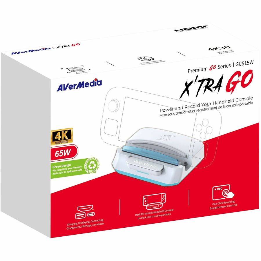 AVerMedia X'TRA GO (GC515) Capture Card and Docking Station for Handheld/Mobile Device - White — GC515(White)