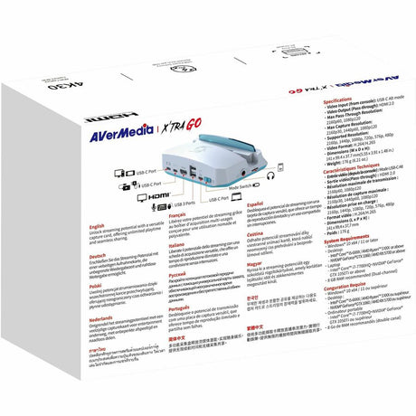 AVerMedia X'TRA GO (GC515) Capture Card and Docking Station for Handheld/Mobile Device - White — GC515(White)