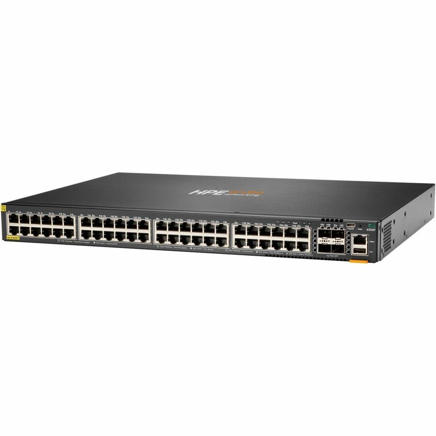Aruba Networking 6300F 48p 10M/100M/1G Class4 PoE 4p SFP56 50G TAA Switch — S0G95A#ABA