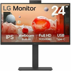 LG 24BA850-B 24" Class Webcam Full HD LCD Monitor - 16:9 - Textured Black — 24BA850-B