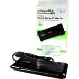 Plugable 12 Outlet Power Strip 4320 Joules Surge Protection, Built-in 10.5W 2-Port USB Charger for Android and Apple Phones, Mobile Devices, 6 Foot Cord — PS12-USB2B