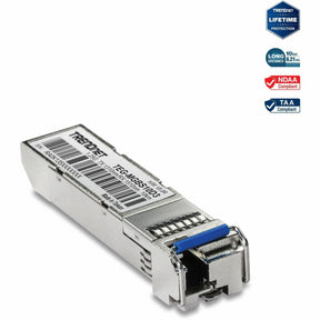 TRENDnet SFP to RJ45 Dual Wavelength Single-Mode LC Module; TEG-MGBS10D3; Must Pair with TEG-MGBS10D5 or a Compatible Module; Up to 10 km (6.2 Miles); Compatible with Standard SFP; Lifetime Protection — TEG-MGBS10D3