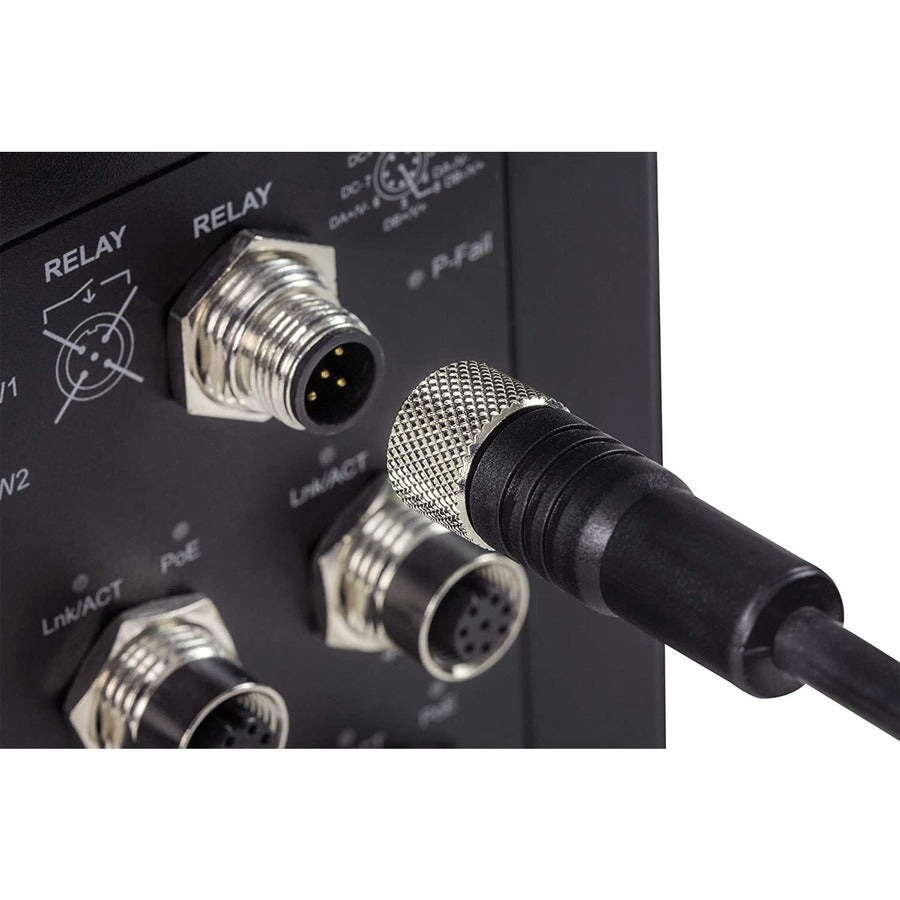 TRENDnet M12 Industrial Alarm Relay, 2M (6.5 ft.), IP68, Compatible with TRENDnet's TI-TPG80 Industrial Switch, TI-TCR02