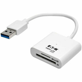 Eaton Tripp Lite Series USB 3.2 Gen 1 SuperSpeed SD/Micro SD Memory Card Media Reader with Built-In Cable, 6-in. (15.24 cm) — U352-06N-SD