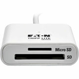 Eaton Tripp Lite Series USB 3.2 Gen 1 SuperSpeed SD/Micro SD Memory Card Media Reader with Built-In Cable, 6-in. (15.24 cm) — U352-06N-SD