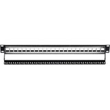 TRENDnet 24-Port Blank Keystone Shielded 1U Patch Panel, 1U 19" Rackmount Housing, Protects Against EMI/RFI Noise, Recommended With TC-K06C6A Cat6A Keystone Jacks (Sold Separately), Black, TC-KP24S