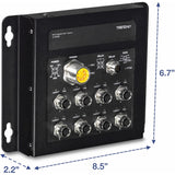 TRENDnet 8-Port Industrial EN50155 M12 Gigabit PoE+ Railway Switch; PoE Power Budget 200W@48Vdc; 100W@24Vdc; M23 Power Interface; Lifetime Protection; TI-TPG80
