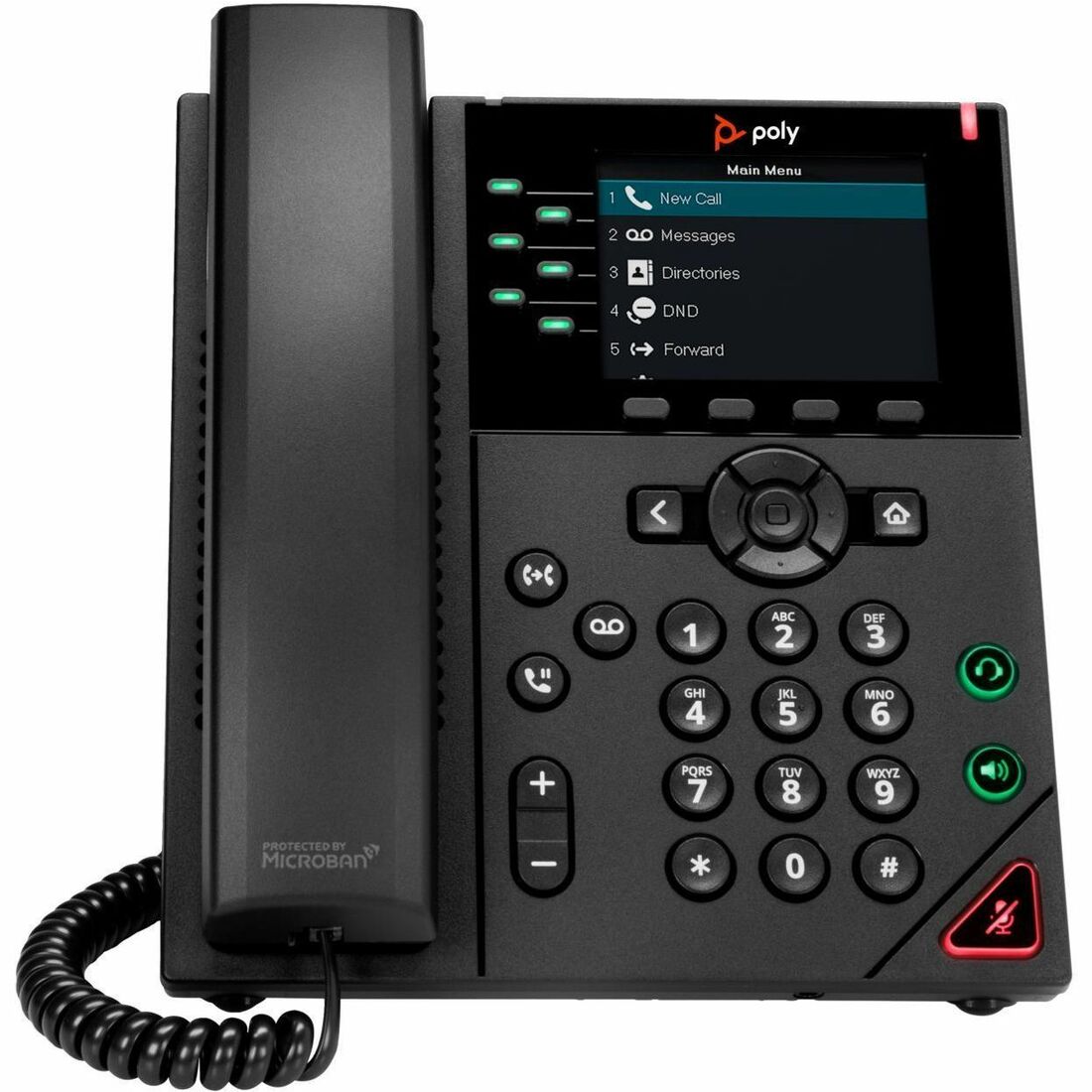 Poly VVX 350 6-Line IP Phone and PoE-enabled GSA/TAA — 89B71AA#ABA