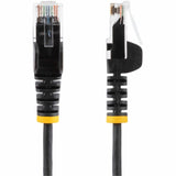 StarTech.com 15ft Black Slim CAT6 Ethernet Cable, Slim Snagless RJ45, UTP, LSZH, 28AWG Bare Copper, Slim Network Patch Cord, Fluke Tested — N6PAT15BKS