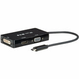 Eaton Tripp Lite Series USB-C Multiport Adapter (M/3xF) - 4K 60 Hz HDMI, DVI, VGA, HDCP, Black — U444-06NHDV4K6B