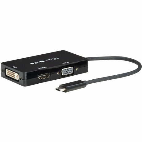 Eaton Tripp Lite Series USB-C Multiport Adapter (M/3xF) - 4K 60 Hz HDMI, DVI, VGA, HDCP, Black — U444-06NHDV4K6B