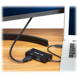 Eaton Tripp Lite Series USB-C Multiport Adapter (M/3xF) - 4K 60 Hz HDMI, DVI, VGA, HDCP, Black — U444-06NHDV4K6B