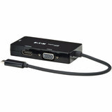 Eaton Tripp Lite Series USB-C Multiport Adapter (M/3xF) - 4K 60 Hz HDMI, DVI, VGA, HDCP, Black — U444-06NHDV4K6B