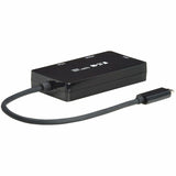 Eaton Tripp Lite Series USB-C Multiport Adapter (M/3xF) - 4K 60 Hz HDMI, DVI, VGA, HDCP, Black — U444-06NHDV4K6B