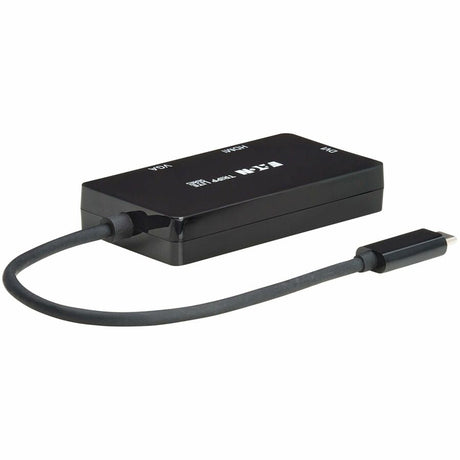 Eaton Tripp Lite Series USB-C Multiport Adapter (M/3xF) - 4K 60 Hz HDMI, DVI, VGA, HDCP, Black — U444-06NHDV4K6B