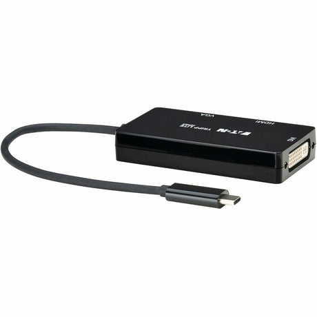 Eaton Tripp Lite Series USB-C Multiport Adapter (M/3xF) - 4K 60 Hz HDMI, DVI, VGA, HDCP, Black — U444-06NHDV4K6B