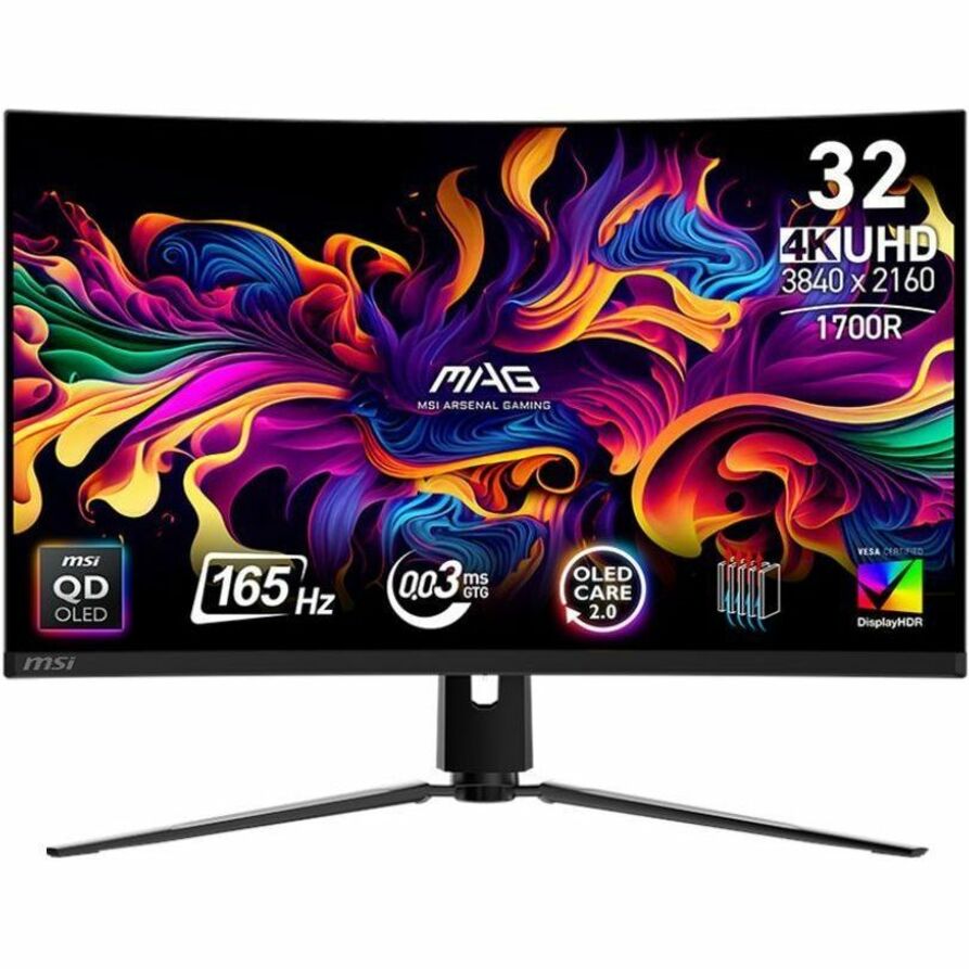 MSI MAG 321CUP QD-OLED 32" Class 4K UHD Curved Screen Rugged Gaming OLED Monitor - 16:9 - Black — MAG321CUPQDOLED