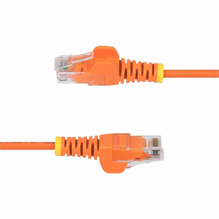 StarTech.com 15ft Orange Slim CAT6 Ethernet Cable, Slim Snagless RJ45, UTP, LSZH, 28AWG Bare Copper, Slim Network Patch Cord, Fluke Tested — N6PAT15ORS