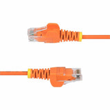 StarTech.com 15ft Orange Slim CAT6 Ethernet Cable, Slim Snagless RJ45, UTP, LSZH, 28AWG Bare Copper, Slim Network Patch Cord, Fluke Tested — N6PAT15ORS