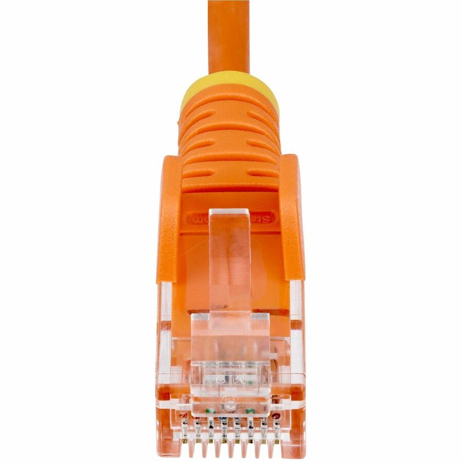 StarTech.com 15ft Orange Slim CAT6 Ethernet Cable, Slim Snagless RJ45, UTP, LSZH, 28AWG Bare Copper, Slim Network Patch Cord, Fluke Tested — N6PAT15ORS