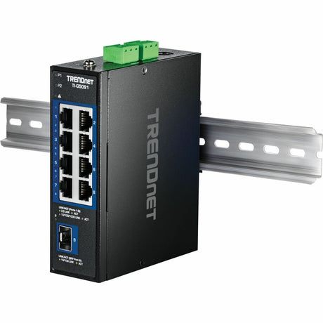 TRENDnet 9-Port Industrial 2.5G DIN-Rail Switch with 10G SFP+ Port, TI-G5091, 8 x 2.5G Ports, 1 x 10G SFP+ Port, 60Gbos, NDAA TAA Compliant, Lifetime Protection — TI-G5091