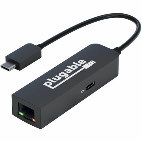 Plugable USB C to Ethernet Adapter 2.5Gb with 100W USB-C PD Charging, 2.5 Gigabit Type C USB Ethernet Adapter — USBC-E2500PD