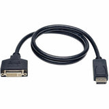 Eaton Tripp Lite Series DisplayPort to DVI Cable Adapter, Converter for DP-M to DVI-I-F, 3 ft. (0.91 m) — P134-003