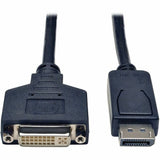 Eaton Tripp Lite Series DisplayPort to DVI Cable Adapter, Converter for DP-M to DVI-I-F, 3 ft. (0.91 m) — P134-003