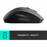 Logitech M705 Marathon Wireless Mouse, 2.4 GHz USB Unifying Receiver, 1000 DPI, 5-Programmable Buttons, Black — 910-001935