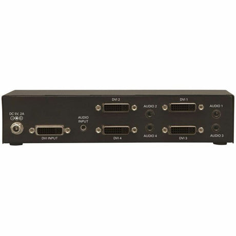 Eaton Tripp Lite Series 4-Port DVI Splitter with Audio and Signal Booster - Single-Link DVI-I, 1920 x 1200 (1080p) @ 60 Hz, TAA — B116-004A