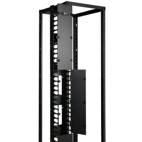 Eaton Tripp Lite Series SmartRack 6-in. (15.24 cm) Wide High Capacity Vertical Cable Manager - Double finger duct with cover — SRCABLEVRT6