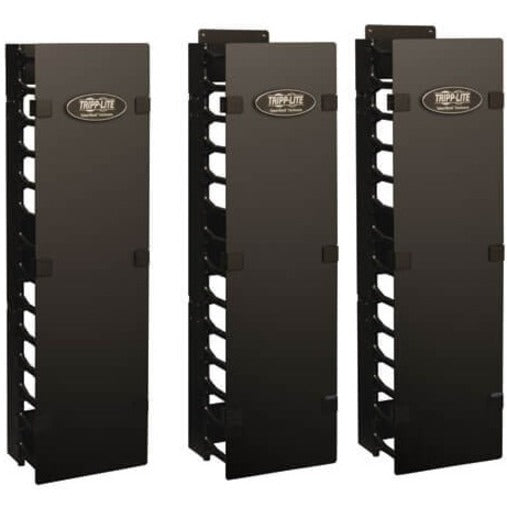 Eaton Tripp Lite Series SmartRack 6-in. (15.24 cm) Wide High Capacity Vertical Cable Manager - Double finger duct with cover — SRCABLEVRT6