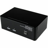 StarTech.com 2 Port DVI VGA Dual Monitor KVM Switch USB with Audio & USB 2.0 Hub — SV231DDVDUA