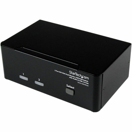 StarTech.com 2 Port DVI VGA Dual Monitor KVM Switch USB with Audio & USB 2.0 Hub — SV231DDVDUA