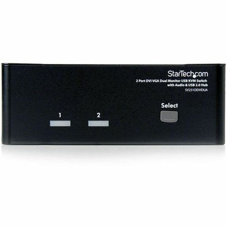 StarTech.com 2 Port DVI VGA Dual Monitor KVM Switch USB with Audio & USB 2.0 Hub — SV231DDVDUA