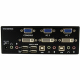 StarTech.com 2 Port DVI VGA Dual Monitor KVM Switch USB with Audio & USB 2.0 Hub — SV231DDVDUA