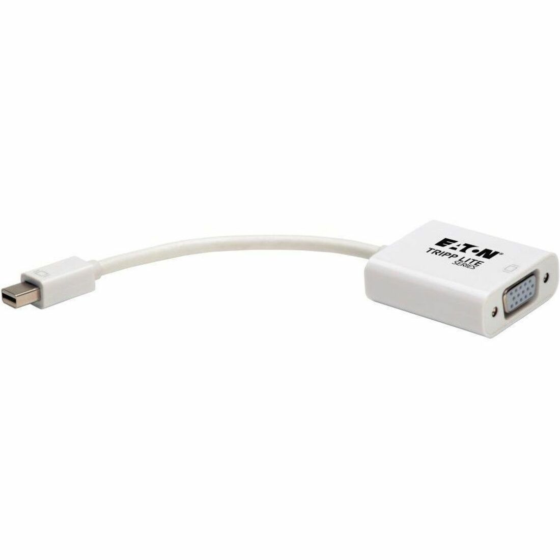 Eaton Tripp Lite Series Keyspan Mini DisplayPort to Active VGA Adapter, Video Converter (M/F), White, 6-in. (15.24 cm), TAA — P137-06N-VGA