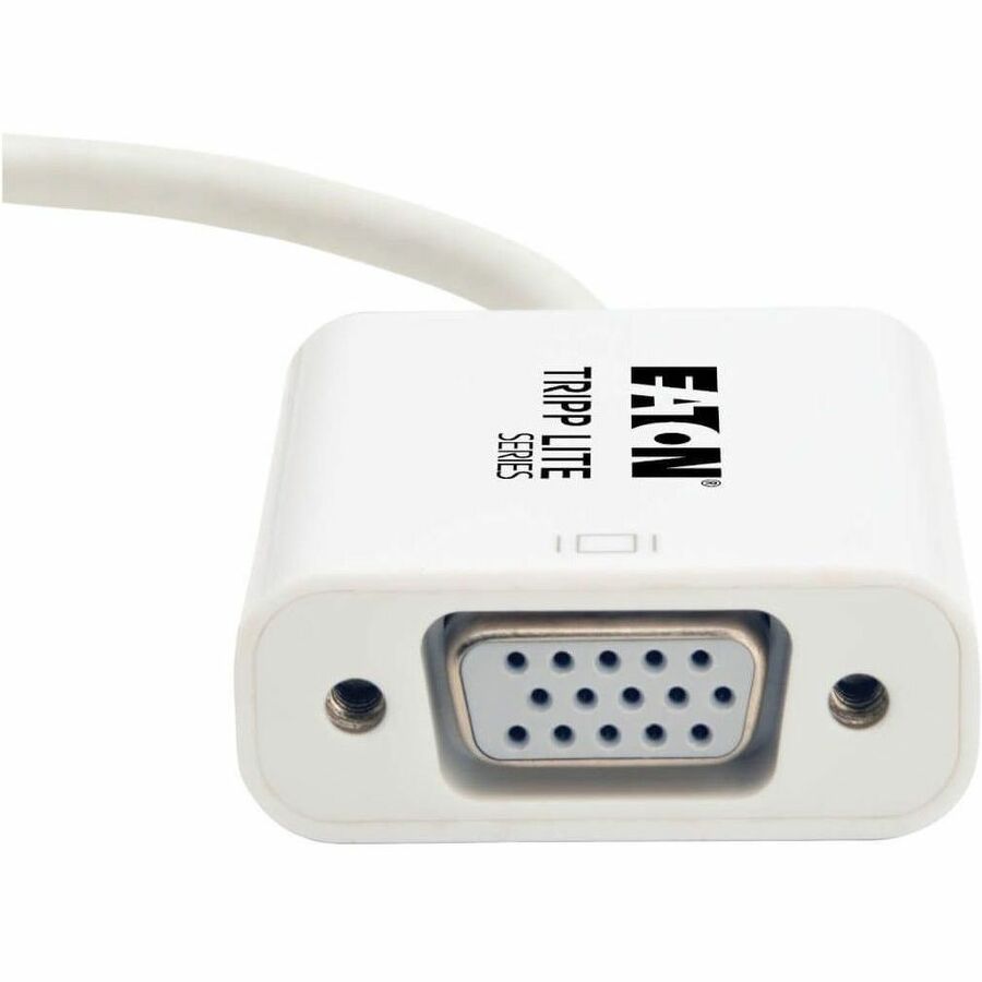 Eaton Tripp Lite Series Keyspan Mini DisplayPort to Active VGA Adapter, Video Converter (M/F), White, 6-in. (15.24 cm), TAA — P137-06N-VGA
