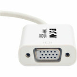Eaton Tripp Lite Series Keyspan Mini DisplayPort to Active VGA Adapter, Video Converter (M/F), White, 6-in. (15.24 cm), TAA — P137-06N-VGA