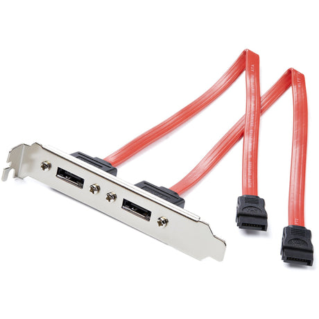 StarTech.com 2 Port SATA to eSATA Slot Plate Bracket - Serial ATA internal to external panel - 7 pin Serial ATA - 7 pin external Serial ATA — ESATAPLATE2