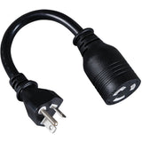 Eaton Tripp Lite Series Power Cord Adapter, NEMA L5-20R to NEMA 5-20P - Heavy-Duty, 20A, 120V, 12 AWG, 8.66-in. (21.99 cm), Black — P044-06I